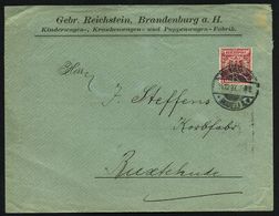 BRANDENBURG/ *(HAVEL)1/ A 1897 (14.12.) 1K-Gitter A. EF 10 Pf. Adler, Rot + Firmenlochung: "Gbr R / B" = Gebr R Eichstei - Coches