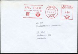 224 HEIDE/ KARL EHMKE/ ..FIAT  B M W 1967 (12.1.) AFS = Firmenlogo BMW U. FIAT , Klar Gest. Inl.-Bf. (Dü.E-26B) - AUTOMO - Voitures