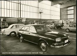 Berlin 1968 S/w.-Ak.: DEUTSCHE INDUSTRIEAUSSTELLUNG 1968 = VW 411 L / VW 1500 (+ BMW, MAN-LKW) + Ausstellungs-SSt., Inl. - Cars