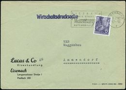 EISENACH 2/ F/ DIE STADT DER/ Wartburg/ AUTOMOBILE 1962 (13.7.) MWSt = Firmen-Schriftzug (Logo) = Ehem. BMW-Werk, Klar G - Automobili