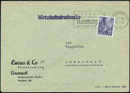 EISENACH 2/ F/ DIE STADT DER/ Wartburg/ AUTOMOBILE 1962 (13.7.) MWSt = Firmen-Schriftzug (Logo) = Ehem. BMW-Werk, Klar G - Coches