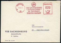 95 ZWICKAU/ (S)/ VEB SACHSENRING/ -AUTOMOBILWERKE-... 1972 (3.8.) AFS = Firmen-Logo Auf Firmen-Bf.: VEB SACHSENRING Auto - Automobili