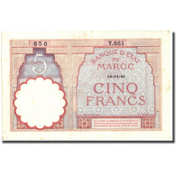 Billet, Maroc, 5 Francs, 1941, 1941-11-14, KM:23Ab, TTB+ - Maroc