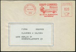 35 KASSEL-BETTENHAUSEN 1/ KRUPP-CUMMINS-/ Motoren/ 186-250PS.. 1965 (8.10.) AFS = Krupp-LKW (mit Kipp-Führerhaus) Rs.Abs - Camions