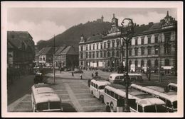 TSCHECHOSLOWAKEI 1952 1,50 Kc. BiP Gottwald, Braun: Omnibus-Bahnhof In Most + Trolley-Bus! , Ungebr. (Pofis CPH 11/15) - - Busses
