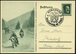 NÜRNBERG/ V/ Reichsparteitag Der NSDAP 1937 (6.9.) SSt Auf Sonder-P 6 Pf. Hitler, Grün: Reichsparteitag = N.S.K.K.-Motor - Motorfietsen