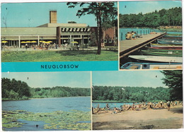 Neuglobsow - FDGB-Erholungszentrum 'Stechlin', Bootsanlegestelle Stechlinsee, Dagow-See, Badestrand  - (DDR) - Gransee