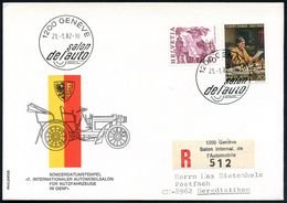 SCHWEIZ 1982 (21.1.) SSt: 1200 GENEVE/salon/de L'auto 2x Auf SU:"7. Internat. Salon Für Nutzfahrzeuge" + Provis. Sonder- - Voitures