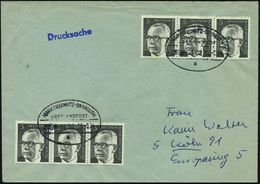 MARKTREDWITZ-BAYREUTH/ ÜBERLANDPOST/ 0859-01-02/ A 1974 Oval-Stempel 2x Klar Auf Inl.-Bf. (Mi.359 MeF = 2x 3er-Streifen) - Voitures