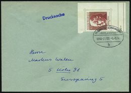 NÜRNBERG-SCHWANDORF/ ÜBERLANDPOST/ 0846-01/ 03/ B 1974 (7.9.) Oval-Steg , Klar Gest. Inl.-Brief (Mi.598) - KRAFTKURSPOST - Cars