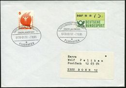 TUTTLINGEN-STUTTGART/ ÜBERLANDPOST/ 0720-01/ 31/ A/ FLUGHAFEN 1985 (7.10.) Oval-Stempel 2x Glasklar Auf Inl.-Bf. (Kat.Nr - Voitures