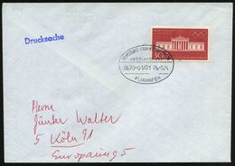 WÜRZBURG-FRANKFURT-MAIN/ ÜBERLANDPOST/ 0870-01/ 01/ FLUGHAFEN 1974 (24.9.) Oval-Steg , Klar Gest. Inl.-Bf. (Mi.626) - KR - Autos