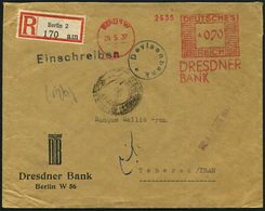 BERLIN W/ 2/ DRESDNER/ BANK 1937 (24.5.) AFS 070 Pf. + Blauer 1K-HdN: Devisenbank + Selbstbucher-RZ: Berlin 2/ A M , Sel - Zonder Classificatie