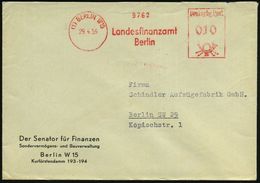 (1) BERLIN W15/ Landesfinanzamt 1955 (29.4.) AFS Auf Dienst-Bf.: Der Senator Für Finanzen, Sondervermögens- U. Bauverwal - Zonder Classificatie