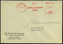 (1) BERLIN W15/ Landesfinanzamt 1955 (29.4.) AFS Auf Dienst-Bf.: Der Senator Für Finanzen, Sondervermögens- U. Bauverwal - Non Classificati