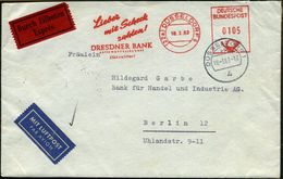 (22a) DÜSSELDORF 6/ Lieber/ Mit Scheck/ Zahlen!/ DRESDNER BANK/ AG.. 1963 (18.3.) AFS 0105 Pf. + 1K: 4 Düsseldorf 1 (neu - Non Classés