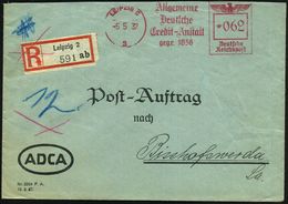 LEIPZIG C/ 2/ Allgem./ Deutsche/ Credit-Anstalt/ Gegr.1856 1937 (5.5.) AFS 062 Pf. + Firmen-RZ: Leipzig 2/ A B , ADCA-Fi - Sin Clasificación