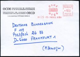 FRANKREICH 1974 (9.9.) AFS: 75 PARIS XVI./G 3321/ O C D E / O E C D (Gebäude) Zweisprachiger Ausl.-Dienst-Bf.: OCDE.. -  - Ohne Zuordnung