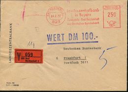 823 BAD REICHENHALL/ Landeszentralbank/ In Bayern/ Zweigstelle../ D.Dt.Bundesbank 1972 (4.2.) AFS 250 Pf. + Orange VZ: 8 - Non Classés