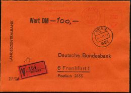 851 FÜRTH 2/ Landeszentralbank/ In Bayern.. 1973 (16.1.) AFS 260 Pf. + 1K: 851 FÜRTH 2/m + Orange VZ: 857 Fürth 2 , Inl. - Unclassified