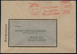 WIEN 72/ */ Reichsbank-/ Hauptstelle/ Wien 1.. 1943 (16.3.) AFS Klar Auf Dienst-Bf. = Die Reichsbank Diente Zur Ausplünd - Non Classés