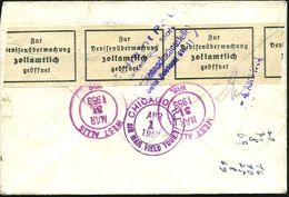 Berlin SW 11 1953 (März) Viol. 4L: Zollamt Post/Luckenwalder Straße/(Devisennachschaustelle/beim Postamt SW 11) Auf Kleb - Ohne Zuordnung