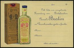 Berlin N54 1931 PP 3 Pf. Ebert: Famel's Beatin, Ludw. Heinen..,  Oben  G E Z ä H N T (Packung U. Flasche Beatin = Bronch - Scheikunde