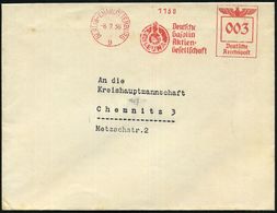 BERLIN-CHARLOTTENBURG/ 9/ IG/ LEUNA/ Deutsche/ Gasolin/ AG 1938 (8.2.) AFS = I.G.-Logo "LEUNA" , Rs. Abs.-Vordr.: DEUTSC - Scheikunde