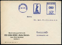 LEUNA (KR.MERSEBURG)/ LEUNA 1960 (16.5.) Blauer AFS Ohne PLZ = DDR-Dienstfarbe, Neues Größeres Logo, Nur Kurze Verwendun - Chimica