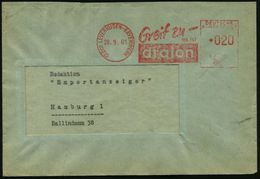 (22c) LEVERKUSEN-BAYERWERK/ Greif Zu-/ Es Ist/ Dralon 1961 (28.9.) Seltener AFS = Hauspostamt Bayer-Werk, Rs. Abs.-Vordr - Chimie