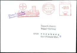 509 LEVERKUSEN-BAYERWERK/ BAYER 1964 (14.2.) AFS = Hauspostamt = Logo & Fabrikanlagen (ohne Jubiläumsangabe) Rs. Fehlt K - Chemie