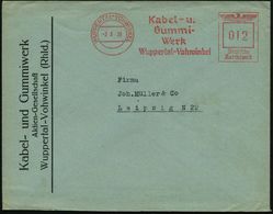WUPPERTAL-VOHWINKEL/ Kabel-u./ Gummi-/ Werk/ Wuppertal-Vohwinkel 1938 (3.3.) AFS Klar Auf Firmen-Bf. (Dü.E-5CGo) - GUMMI - Chimica