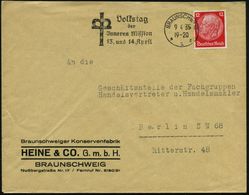 BRAUNSCHWEIG/ *1ca/ Volkstag/ Der/ Jnneren Mission/ 13.u.14.April 1935 (9.4.) Seltener MWSt (= Bogenkreuz) Klar Gest. Fi - Cristianesimo