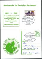 3500 KASSEL 1/ CVJM/ 100 Jahre/ CVJM-Gesamtverband../ Pfingsttreffen 1982 (29.5.) SSt = CVJM-Logo Auf PP 50 Pf. Burgen:  - Christianity