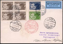 ÖSTERREICH 1933 (12.9.) SSt: WIEN/ALLGEM. DEUTSCHER KATHOLIKENTAG 2x Auf Flp.-Frankatur (Mi.468 (4x), 470/71) + Roter AS - Christendom