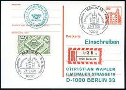 1000 BERLIN 20/ Benitzkirche 1848 Am Kolk/ 1.Bürgerfest 1978 (23.9.) SSt = Benitz-Kirche (von 1848) + RZ: 1000 Berlin 20 - Kerken En Kathedralen