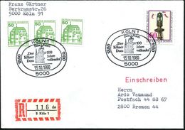 5000 KÖLN 1/ 1880/ Der/ Kölner/ Dom/ 100/ Jahre/ Vollendet 1980 (15.10.) SSt = Dom U. Turmspitze 2x Auf 60 Pf. Kölner Do - Kerken En Kathedralen