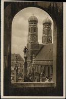 München 1934 6 Pf. BiP "WHW-Lotterie", Grün: Frauenkirche (Einzelkt.) Ungebr. (Mi.P 254/21) - EVANGELISCHE SAKARALBAUTEN - Iglesias Y Catedrales