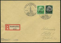 DEUTSCHE BES.ELSASS 1940 (14.11.) SSt: STRASSBURG/(ELS)  O H N E  Text = Straßburger Münster 2x Auf Hindenbg. 5 Pf. U. 5 - Kerken En Kathedralen