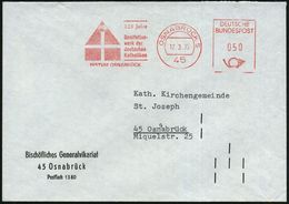 45 OSNABRÜCK 5/ 125 Jahre/ Bonifatius-/ Werk Der/ Deutschen/ Katholiken.. 1975 (12.3.) Seltener Jubil.-AFS (Kreuz-Haus)  - Christendom