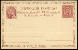 ITALIEN 1894 PP 10 C. Umberto I., Braun: "700 Jahrfeier St. Antonio Von Padua" = St. Antonius Mit Jesus-Kind (ohne Rs. B - Christendom