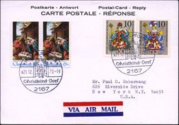 2167 H I M M E L P F O R T E N / A/ Christkind-Dorf 1969 (22.12.) HWSt = Engel An Der Himmelspforte Auf MiF U.S.A. 5 C.  - Christmas