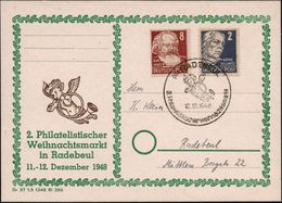(10a) RADEBEUL/ 2.Philatel.Weihnachtsmarkt 1948 (12.12.) Seltener SSt = Engel Mit Posaune , Klar Gest., Motivgl. Sonder- - Kerstmis