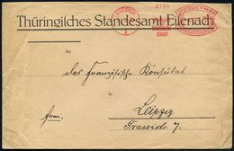 EISENACH/ 1/ Besucht/ Die/ WARTBURG/ STADT 1930 (26.9.) Seltener AFS Auf Kommunal-Bf.: Thüring. Standesamt Eisenach, Rs. - Christendom