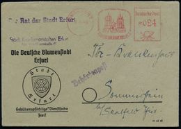 (15a) ERFURT 1/ ..DER RAT DER STADT 1949 (9.4.) AFS Severikirche U. Dom + 1L: Rat Der Stadt Erfurt Etc., Dekorat. Vordr. - Cristianismo