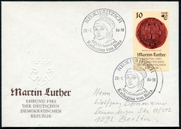 7207 NEUKIERITZSCH/ 485.Geburtstag/ Katharina Von Bora 1984 (29.1.) SSt = Kopfbild = Luthers Ehefrau, EF 10 Pf. Martin L - Christendom