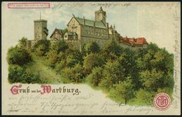 WARTBURG/ ** 1900 (24.6.) 1K = Hauspostamt Der Wartburg Klar Auf Color-Litho-Ak.: "Halte Gegene Das Licht" Mit "Fenstern - Christianisme