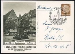 JENA/ Thüposta 1 1936 (4.10.) SSt (Fuchsturm) Auf Passender PP 3 Pf.: "Thüposta 1": Denkmal Friedrich Der Großmütige, Un - Altri & Non Classificati