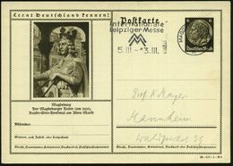 Magdeburg 1939 (6.2.) 6 Pf. BiP Hindenbg., Braun: Der Magdeburger Reiter (um 1250) / Kaiser-Otto-Denkmal.. = Otto I.  +  - Andere & Zonder Classificatie