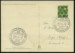 (21 A) ENGER (WESTF)/ 948../ 1000/ JAHRE/ WIDUKINDSSTADT 1948 (10.7.) SSt (Wappen) Auf Seltener, Monochromer Jubil.-Sond - Autres & Non Classés